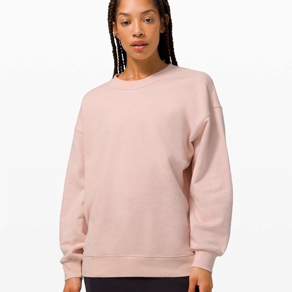 Lululemon Perfectly Oversized Crew in a Light Pink - Picture 1 of 6